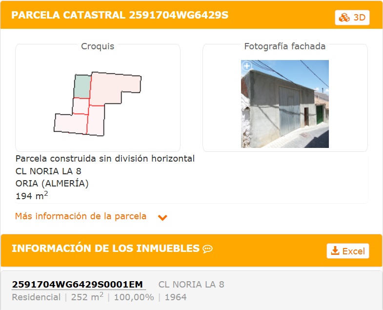 Se vende vivienda en calle Noria, Oria,&nbsp;Almería